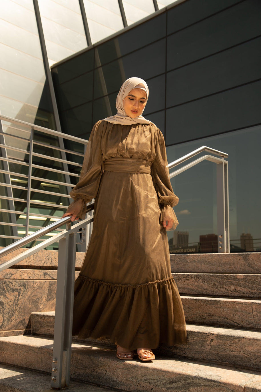 Shireen Maxi Gown - Chocolate