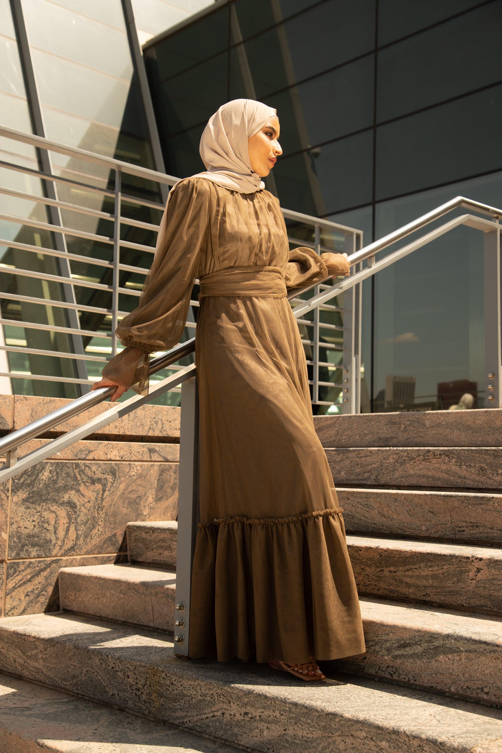 Shireen Maxi Gown - Chocolate