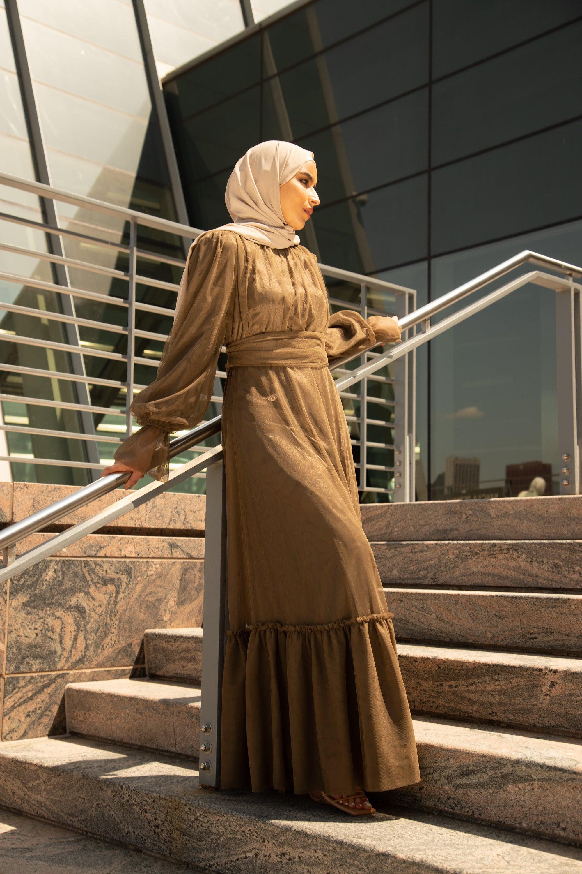 Shireen Maxi Gown - Chocolate