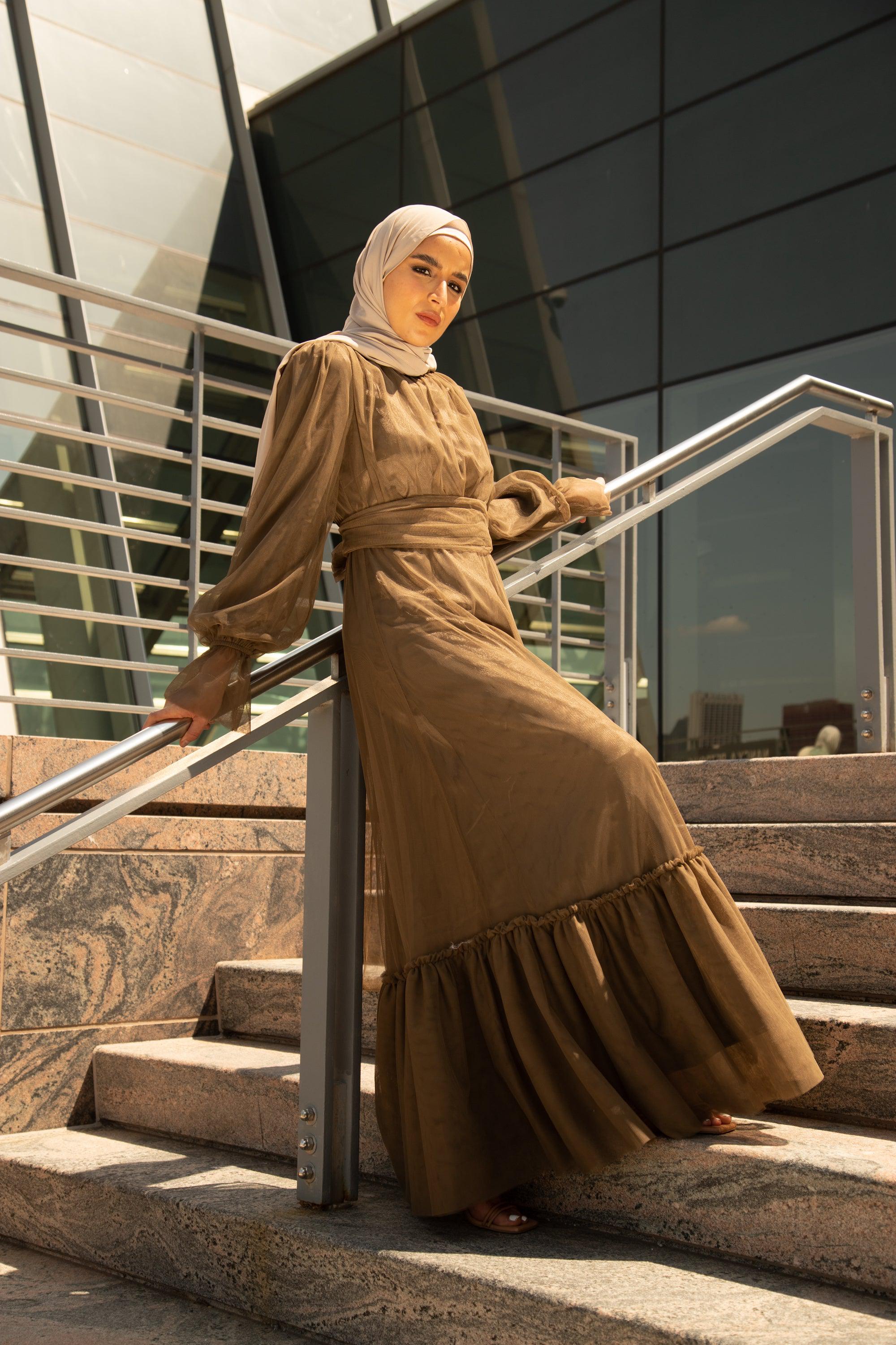 Shireen Maxi Gown - Chocolate