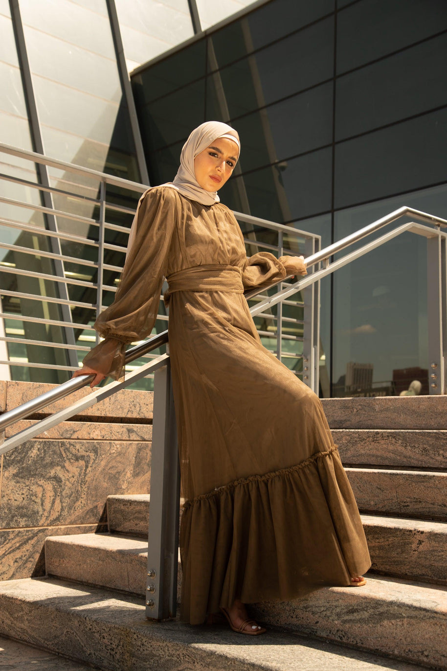 Shireen Maxi Gown - Chocolate