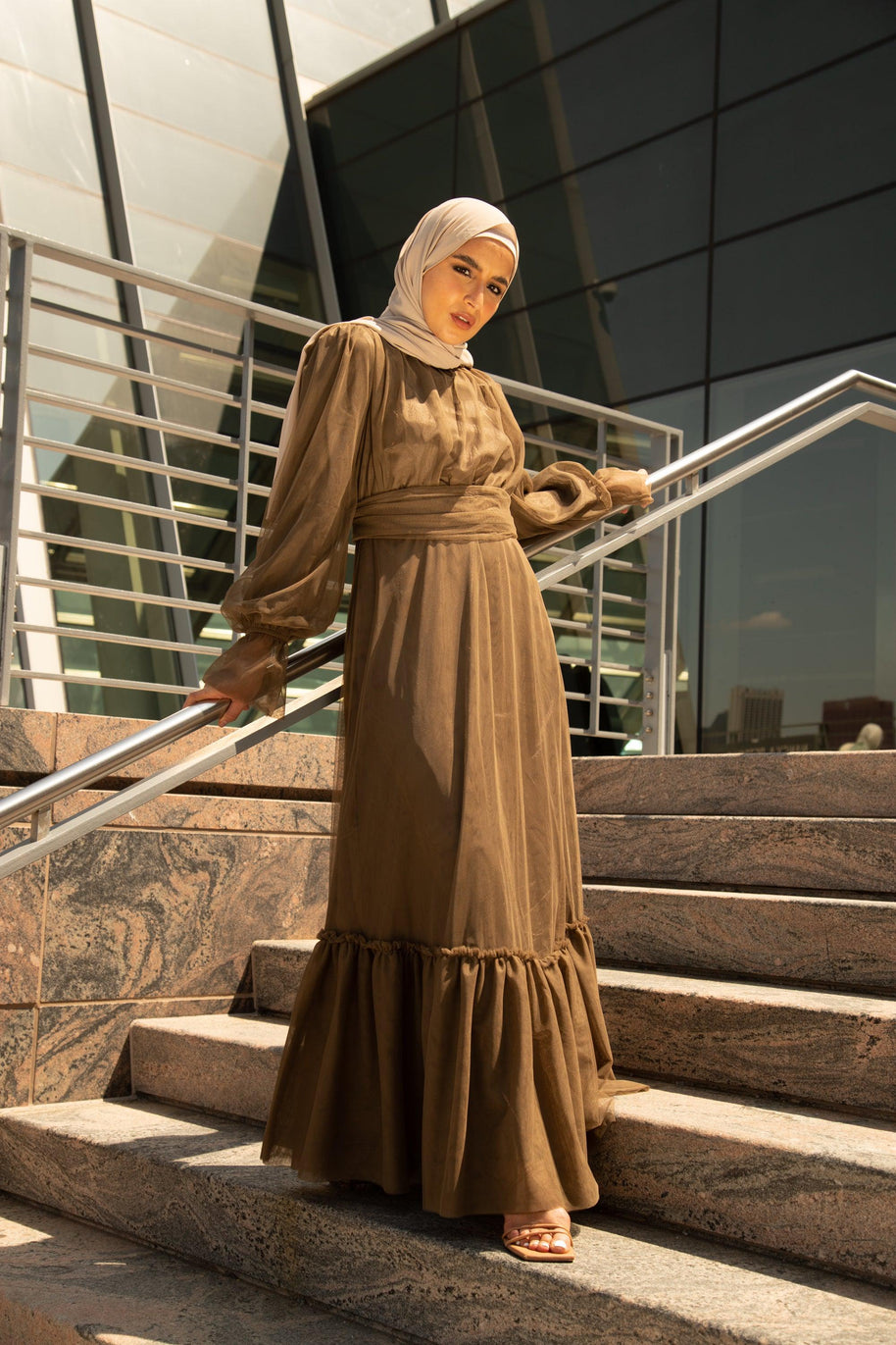 Shireen Maxi Gown - Chocolate