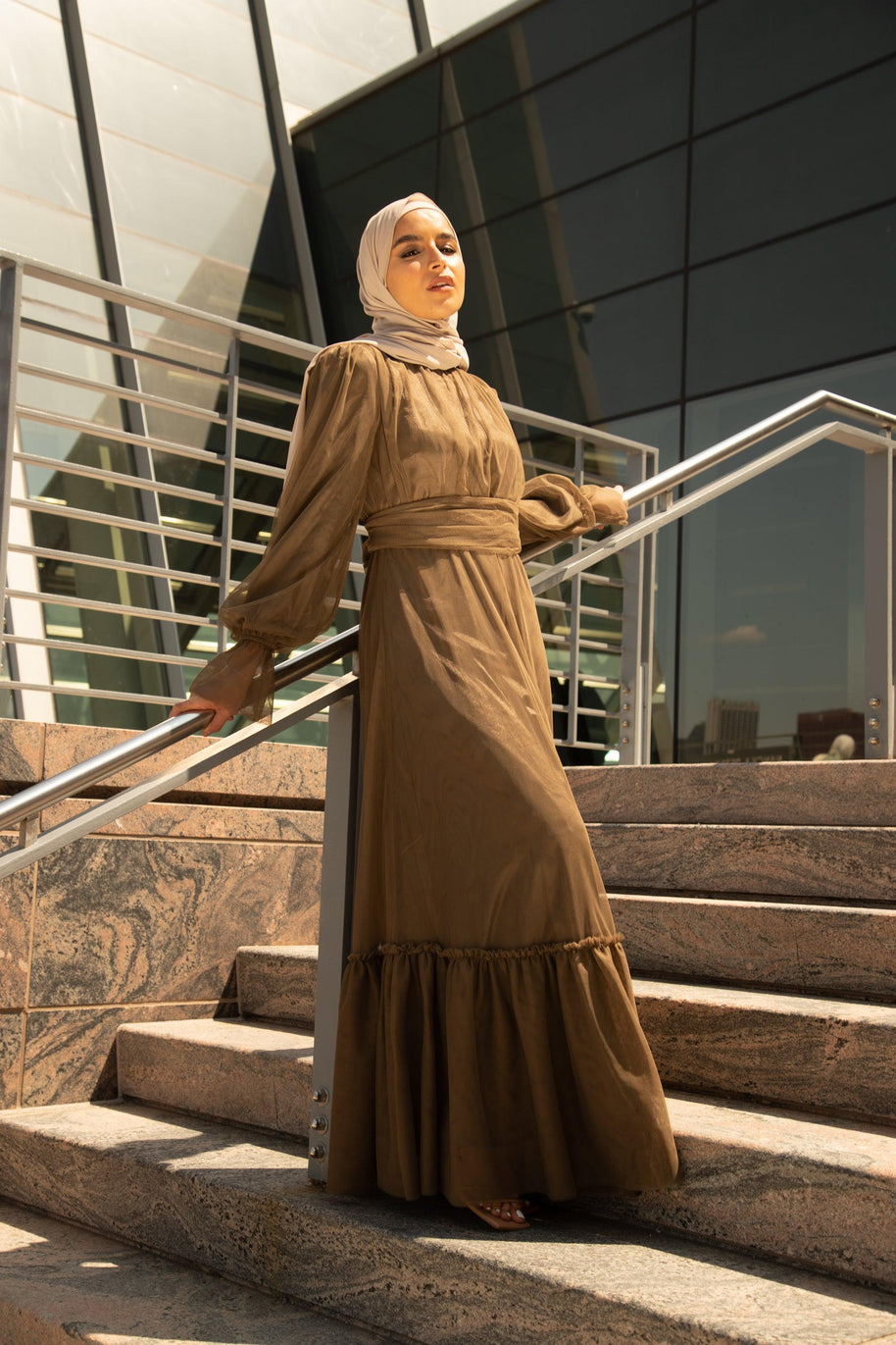 Shireen Maxi Gown - Chocolate