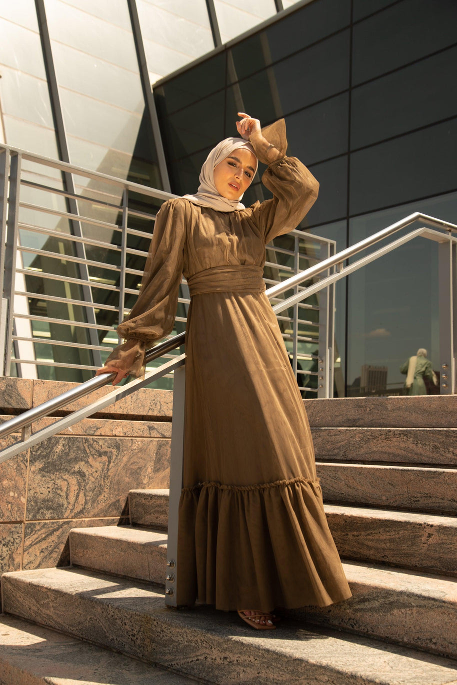 Shireen Maxi Gown - Chocolate