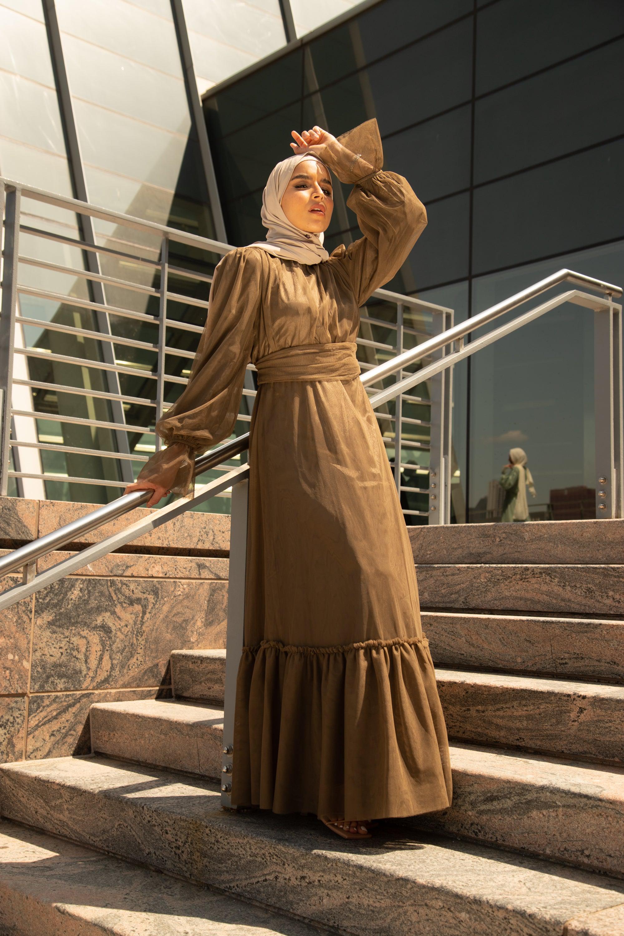 Shireen Maxi Gown - Chocolate