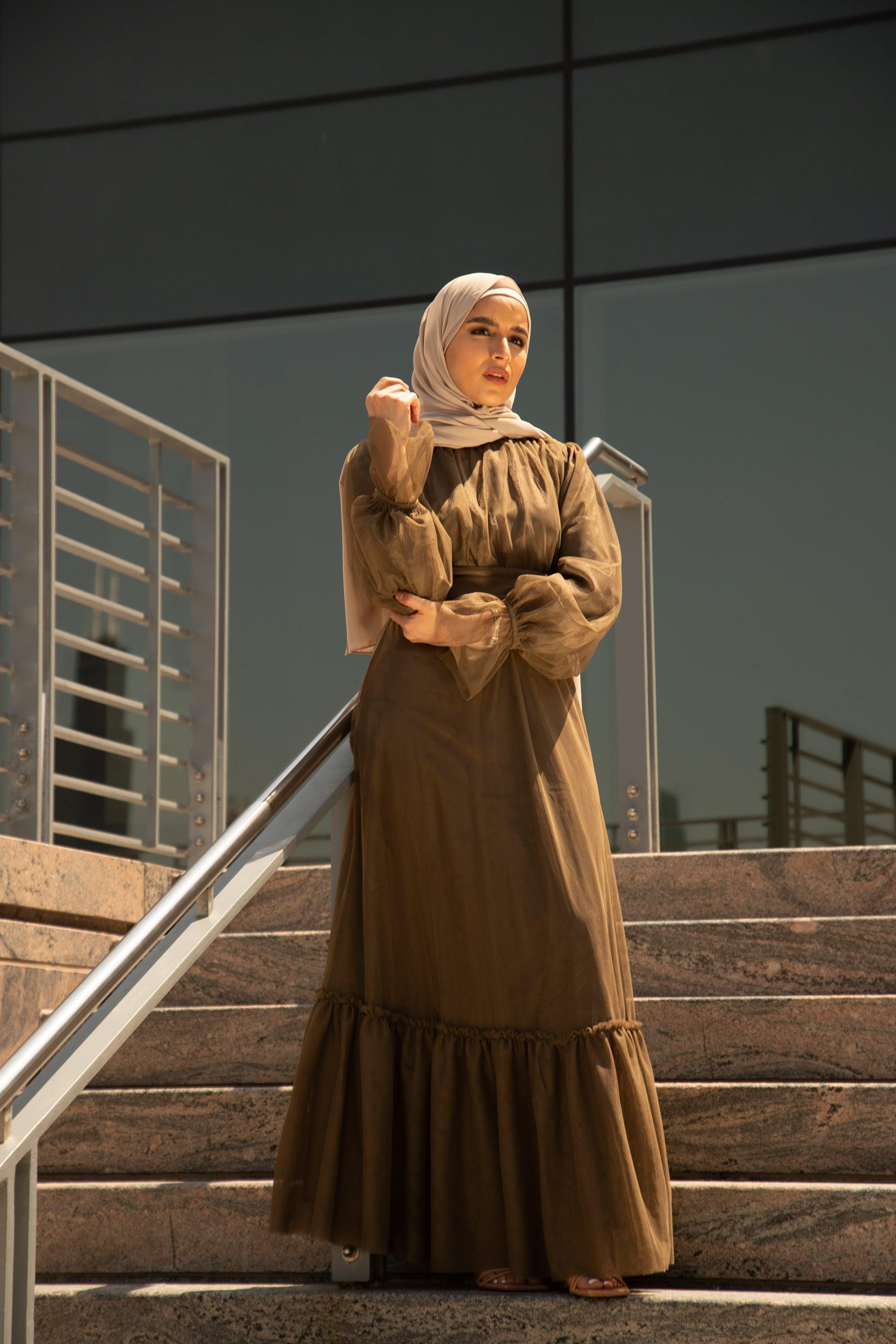 Shireen Maxi Gown - Chocolate