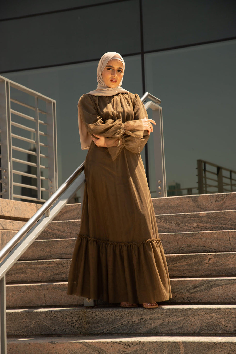 Shireen Maxi Gown - Chocolate