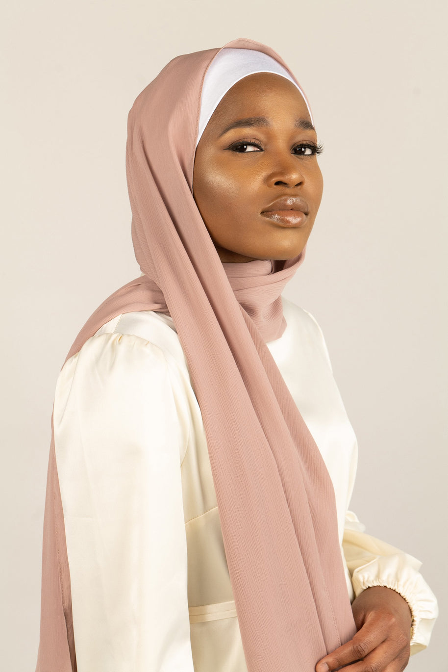 MILKY MOCHA Crepe Chiffon