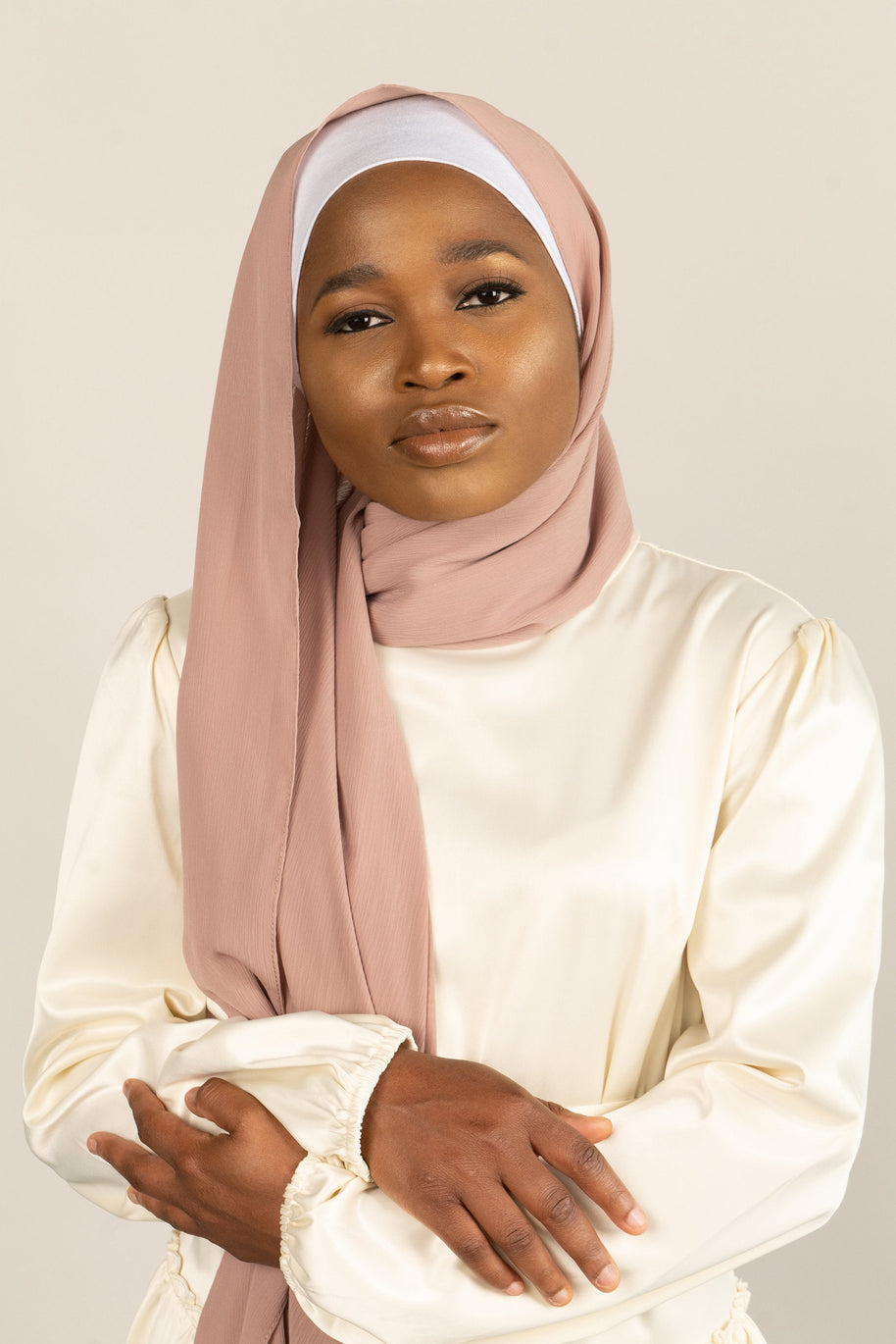 MILKY MOCHA Crepe Chiffon