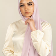 MISTY LILAC Georgette Chiffon Scarf