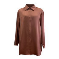 Layna Satin Top - Burnt Sienna