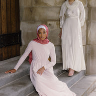 Ayla Pleated Satin Gown - Ivory