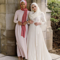 Ayla Pleated Satin Gown - Ivory