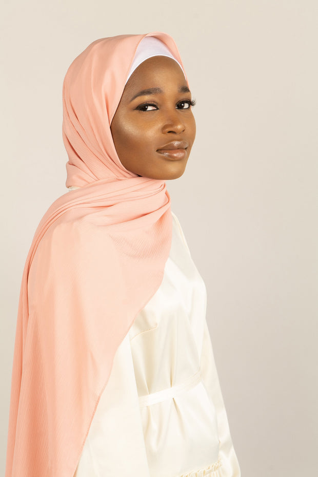 SWEET PEACH Crepe Chiffon