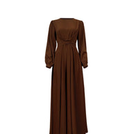 Imani Wrap Maxi Dress - Chocolate
