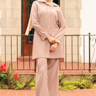Aiza Two Piece Matching Set - Rosy Taupe