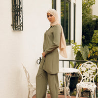 Aiza Two Piece Matching Set - Olive