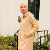 Niswa Zip-Up Hoodie - Coffee