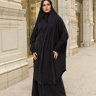 Salamah Two Piece Prayer Set - Black