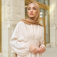 Amira Textured Maxi Dress - Ivory