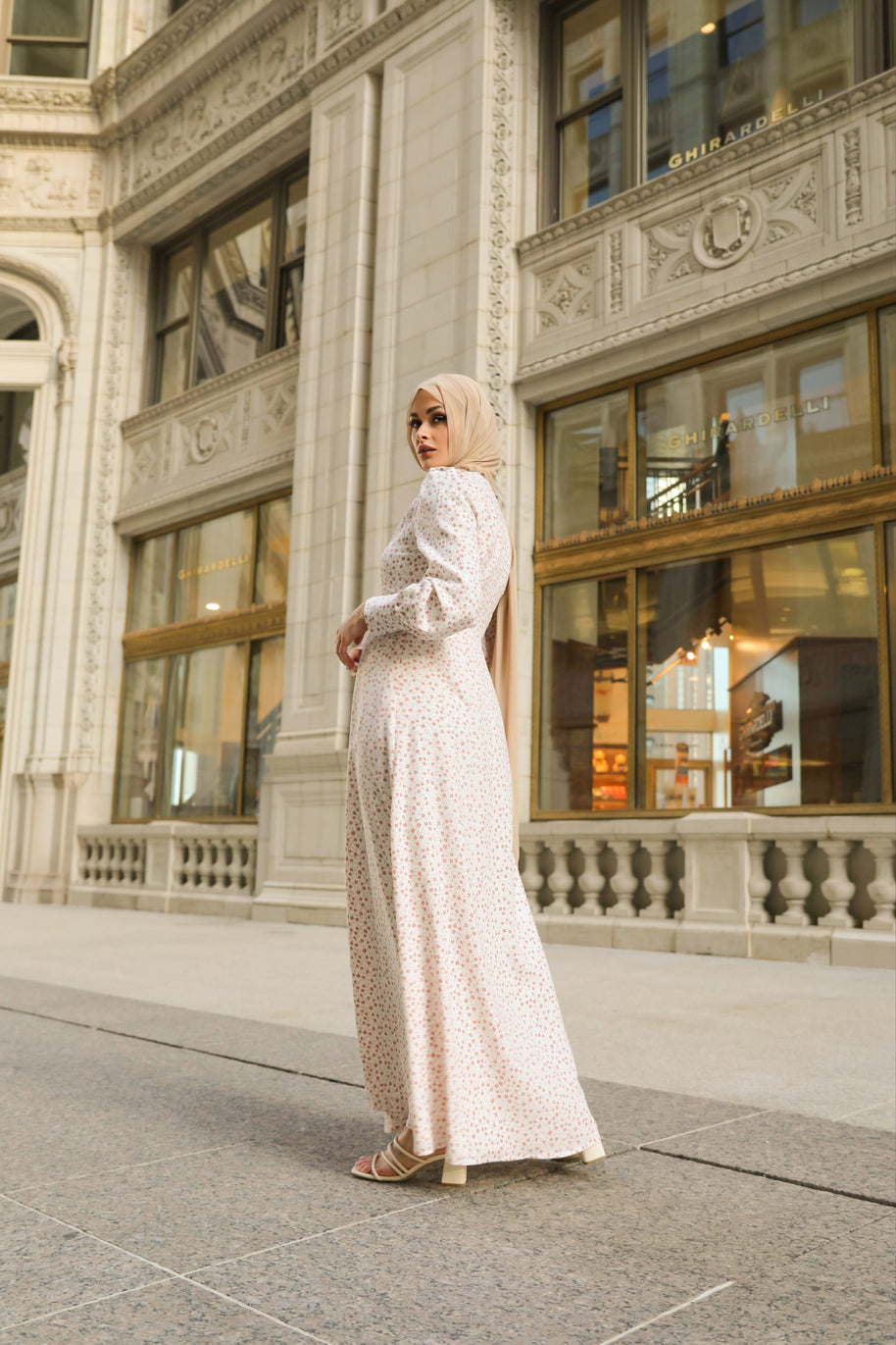 Romaisa Floral Button Down Maxi Dress