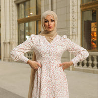 Romaisa Floral Button Down Maxi Dress