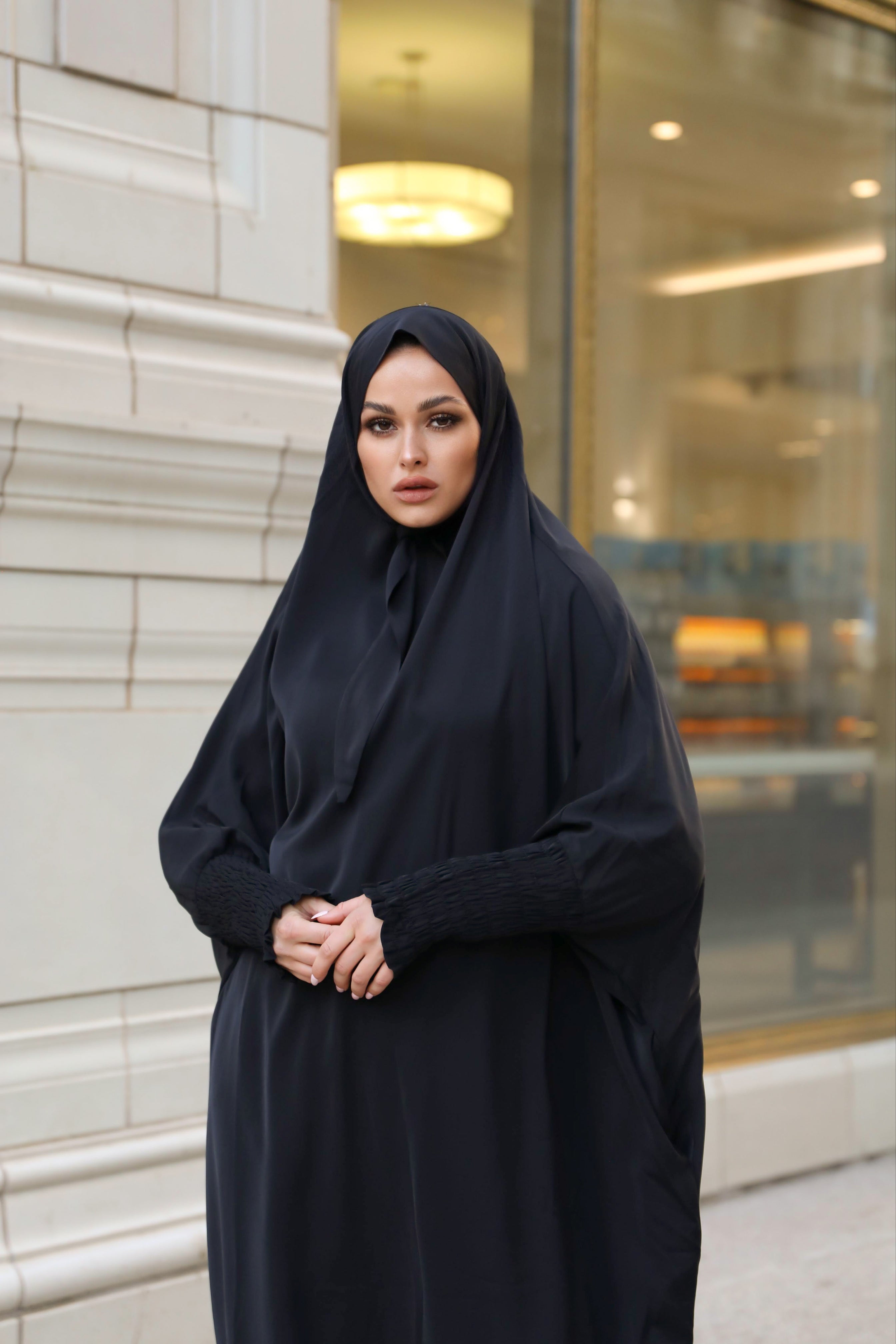 Salamah Two Piece Prayer Set - Black