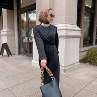 Iman Wrap Dress - Midnight Black