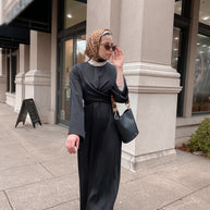 Iman Wrap Dress - Midnight Black