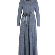 Venetian Maxi Gown - Ocean Gray