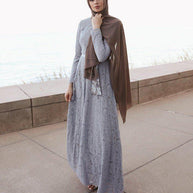 Venetian Maxi Gown - Ocean Gray
