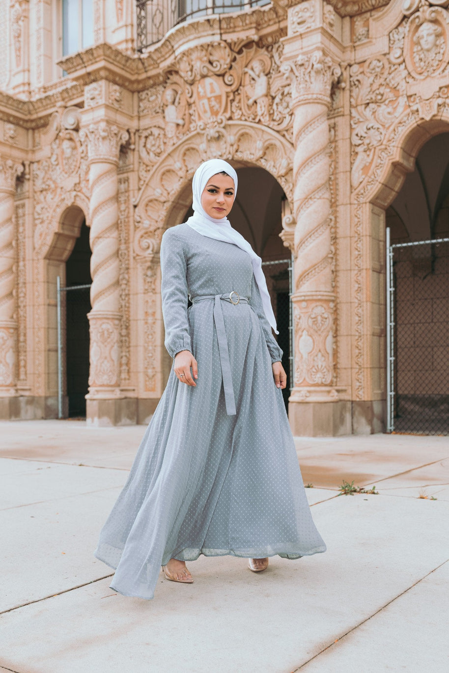 Whimsical Maxi Dress - Misty Gray