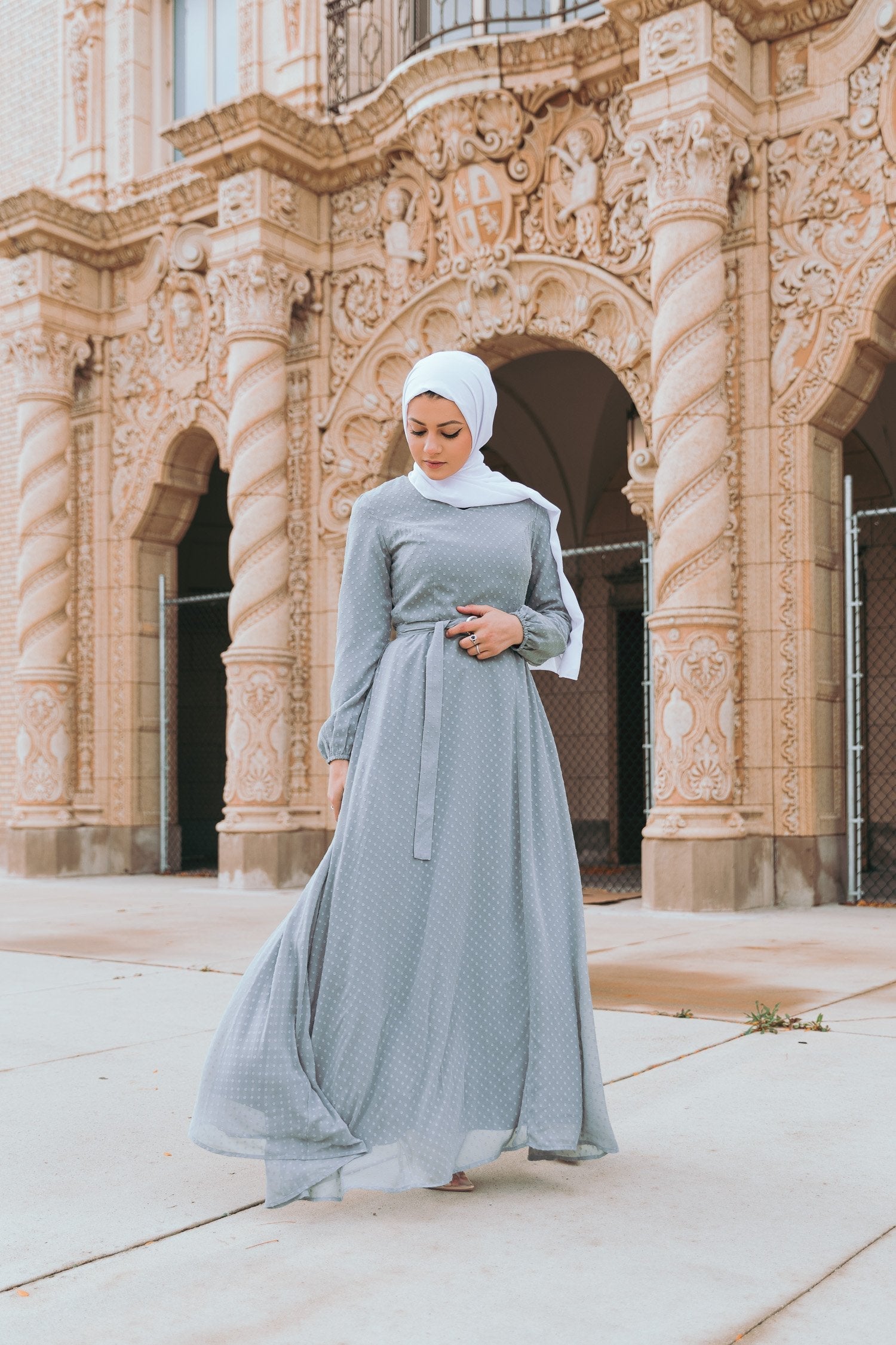 Whimsical Maxi Dress - Misty Gray